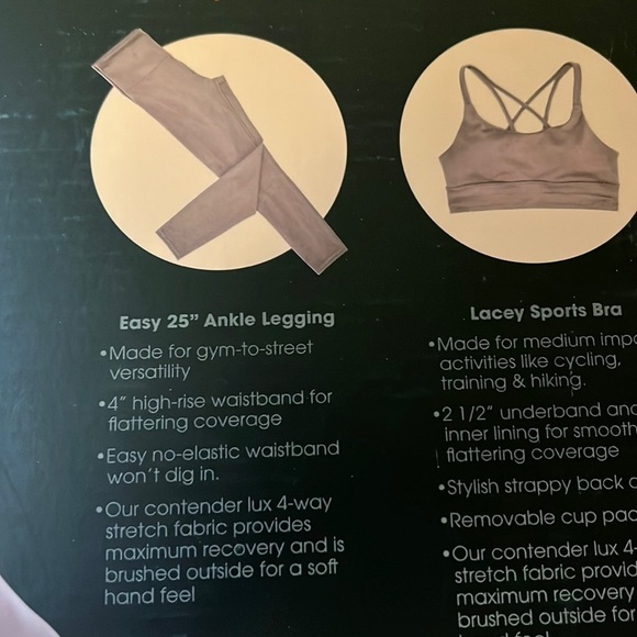 balance collection buttery soft brown leggings, sports bra, booty bands - Picture 6 of 10